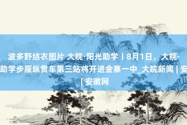 波多野结衣图片 大皖·阳光助学丨8月1日，大皖·阳光助学步履纵贯车第三站将开进金寨一中_大皖新闻 | 安徽网