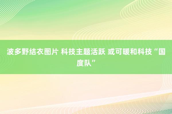 波多野结衣图片 科技主题活跃 或可暖和科技“国度队”