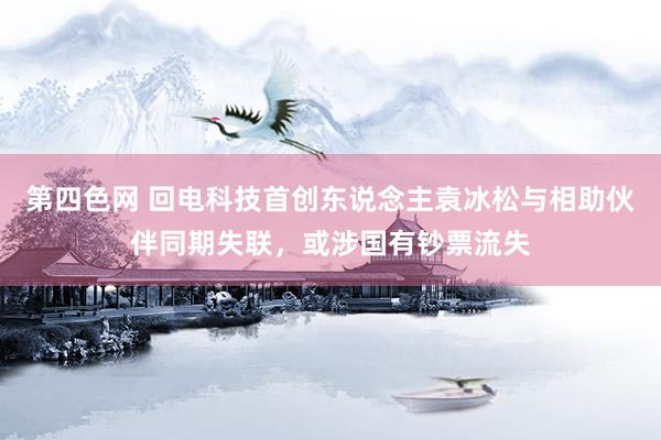 第四色网 回电科技首创东说念主袁冰松与相助伙伴同期失联，或涉国有钞票流失