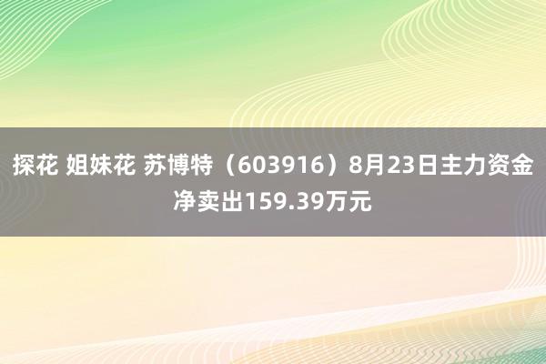 探花 姐妹花 苏博特（603916）8月23日主力资金净卖出159.39万元